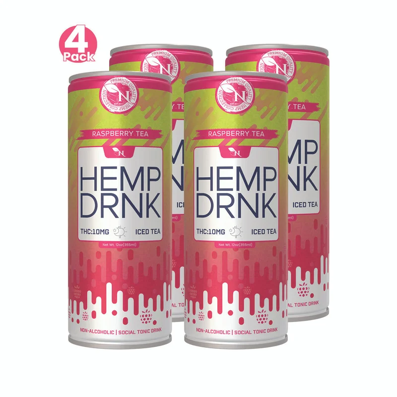 DELTA 9 Drink - Raspberry Tea - 50MG - 4 PACK
