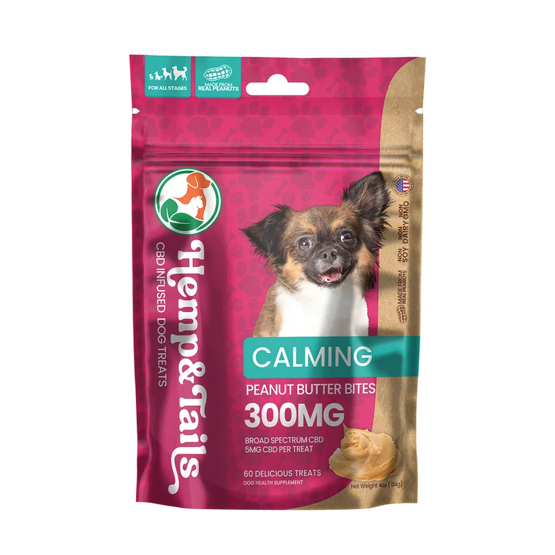 Hemp & Tails Calming Peanut Butter CBD Dog Treats - 300mg