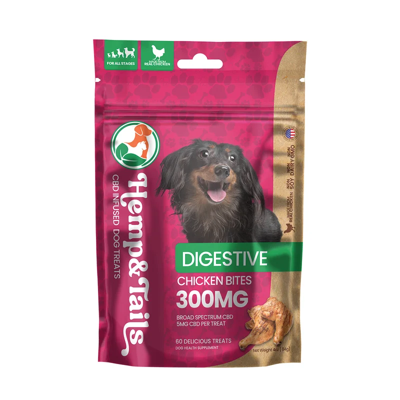 Hemp & Tails Digestive Chicken CBD Dog Treats - 300mg