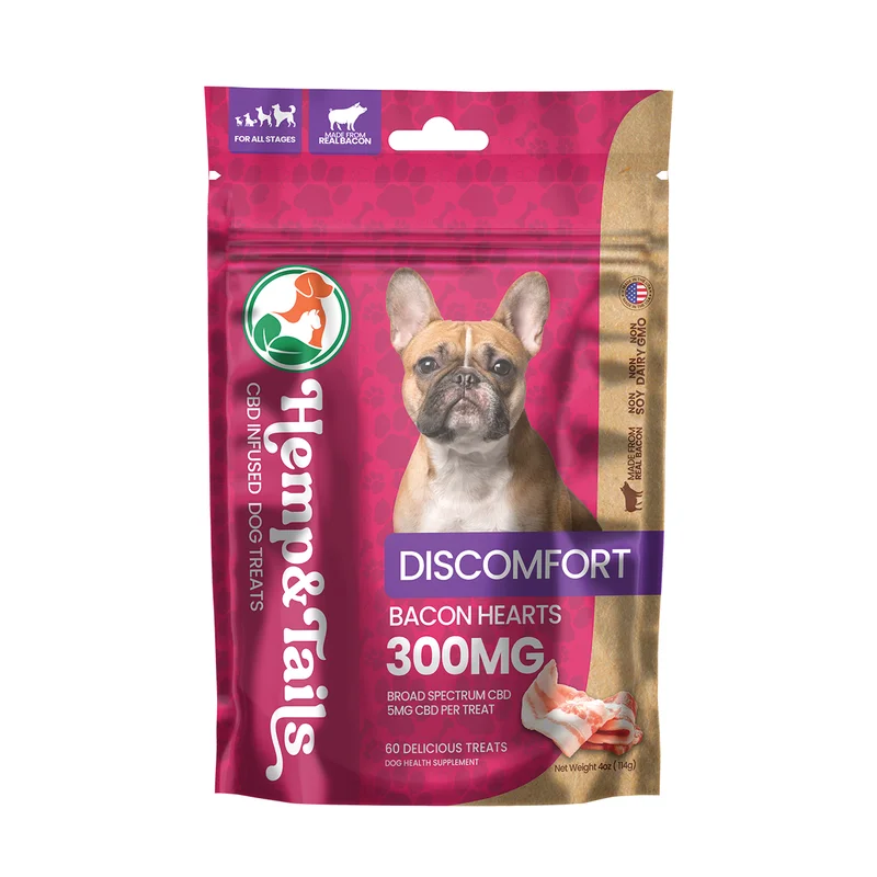 Hemp & Tails Discomfort Bacon CBD Dog Treats - 300mg