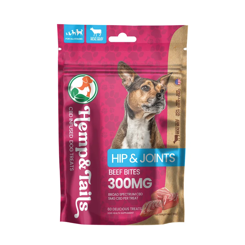 Hemp & Tails Hip & Joints Beef CBD Dog Treats - 300mg