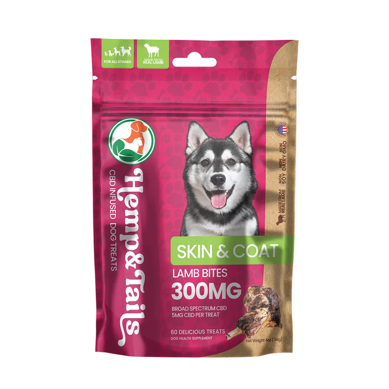Hemp & Tails Skin & Coat Lamb CBD Dog Treats - 300mg
