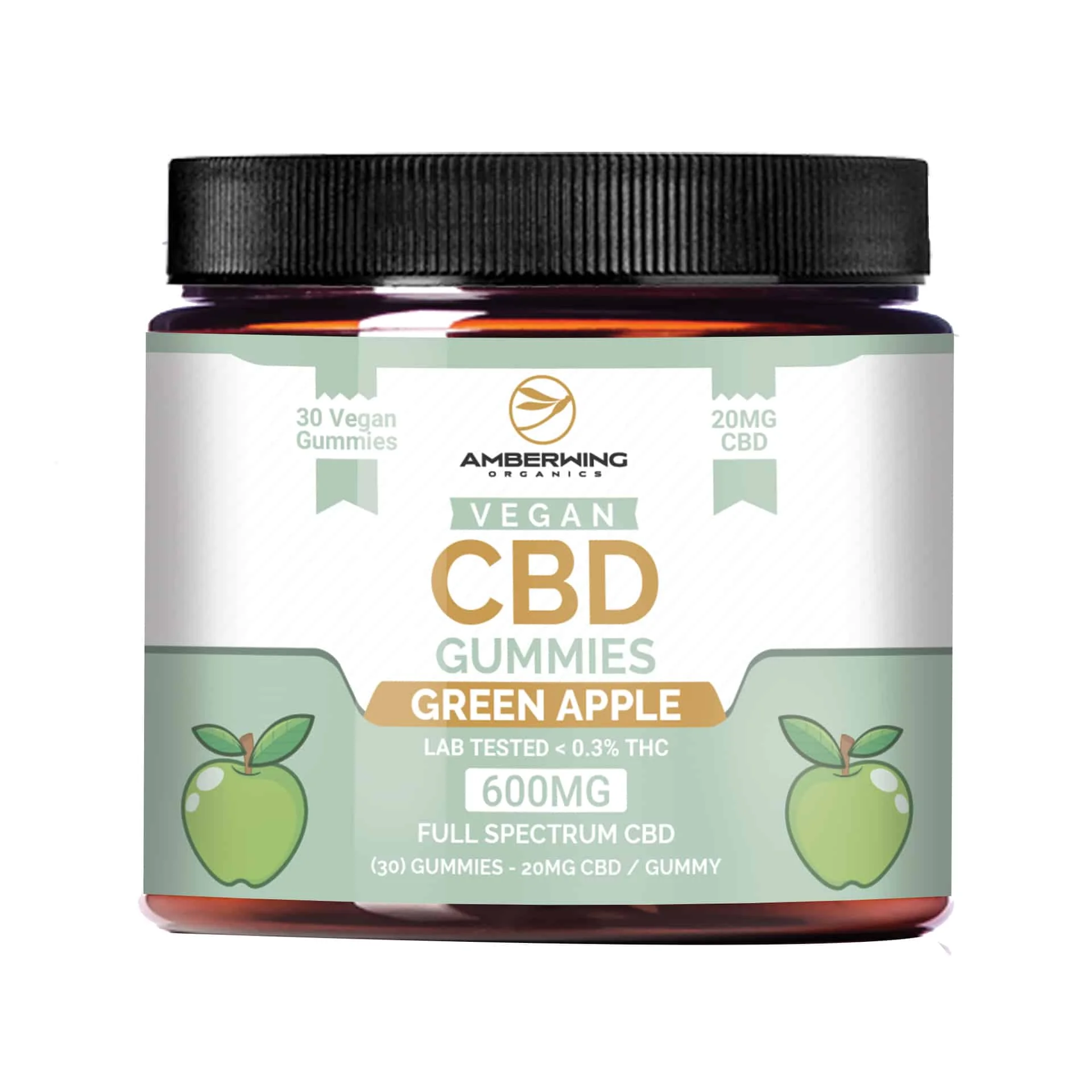Full Spectrum Vegan CBD Gummies - Green Apple
