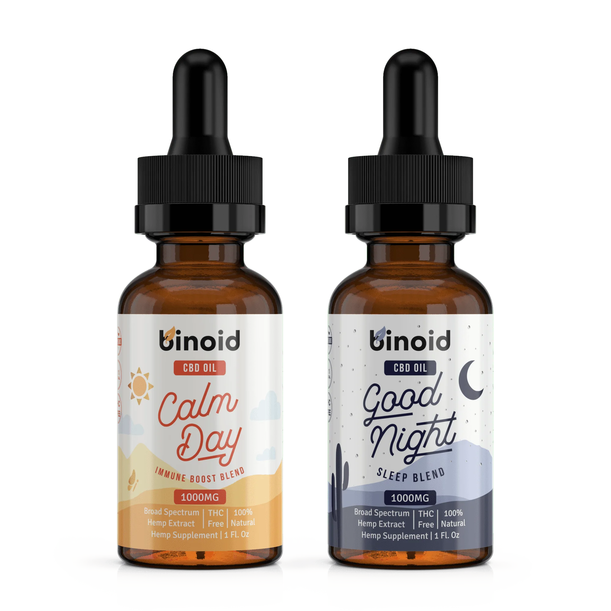 Binoid CBD Binoid CBD Oil – Day & Night Bundle - cbd-oils-and-tinctures THC-Free isolate spectrum