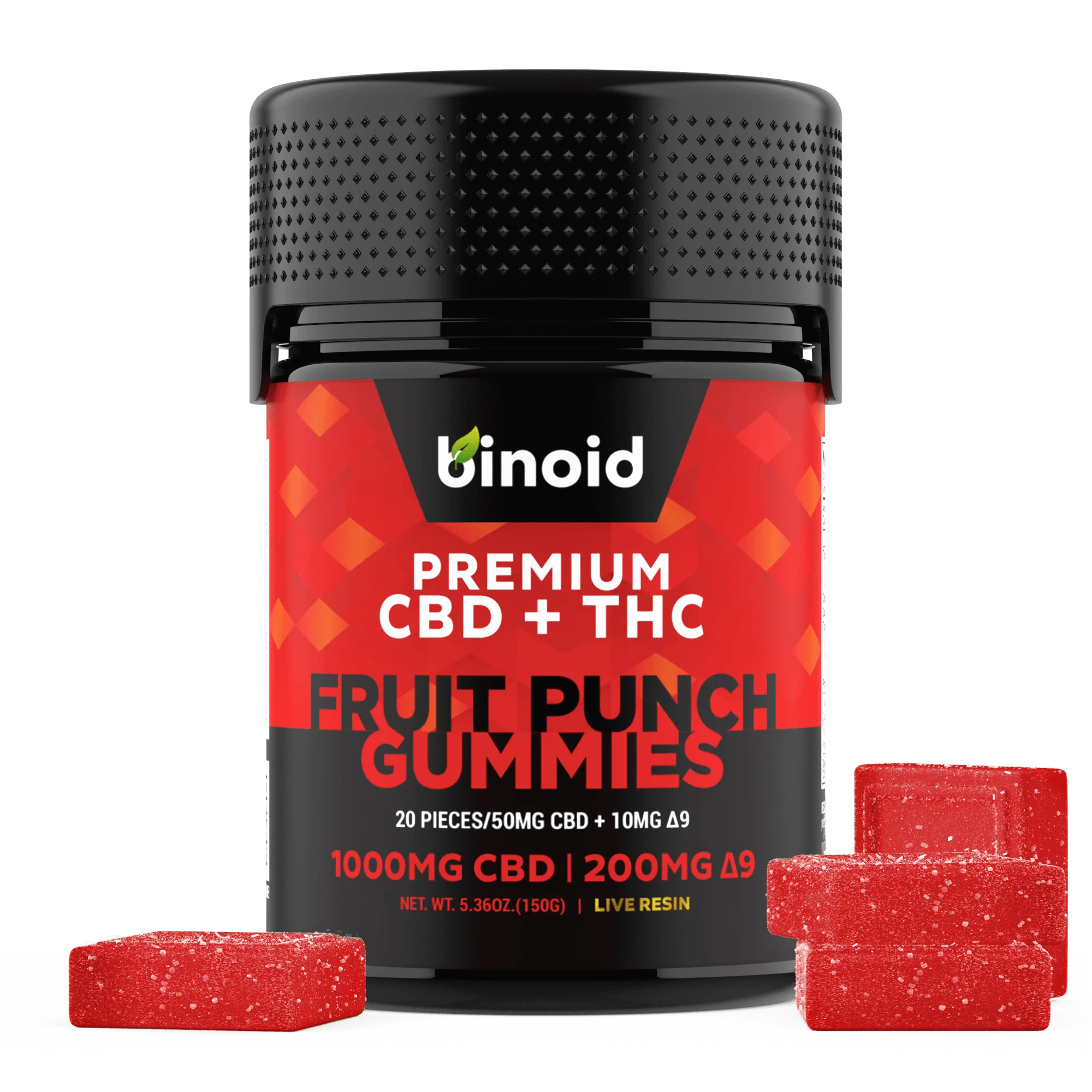 Binoid CBD Delta 9 THC Gummies – Fruit Punch - cbd-gummies-and-edibles isolate spectrum