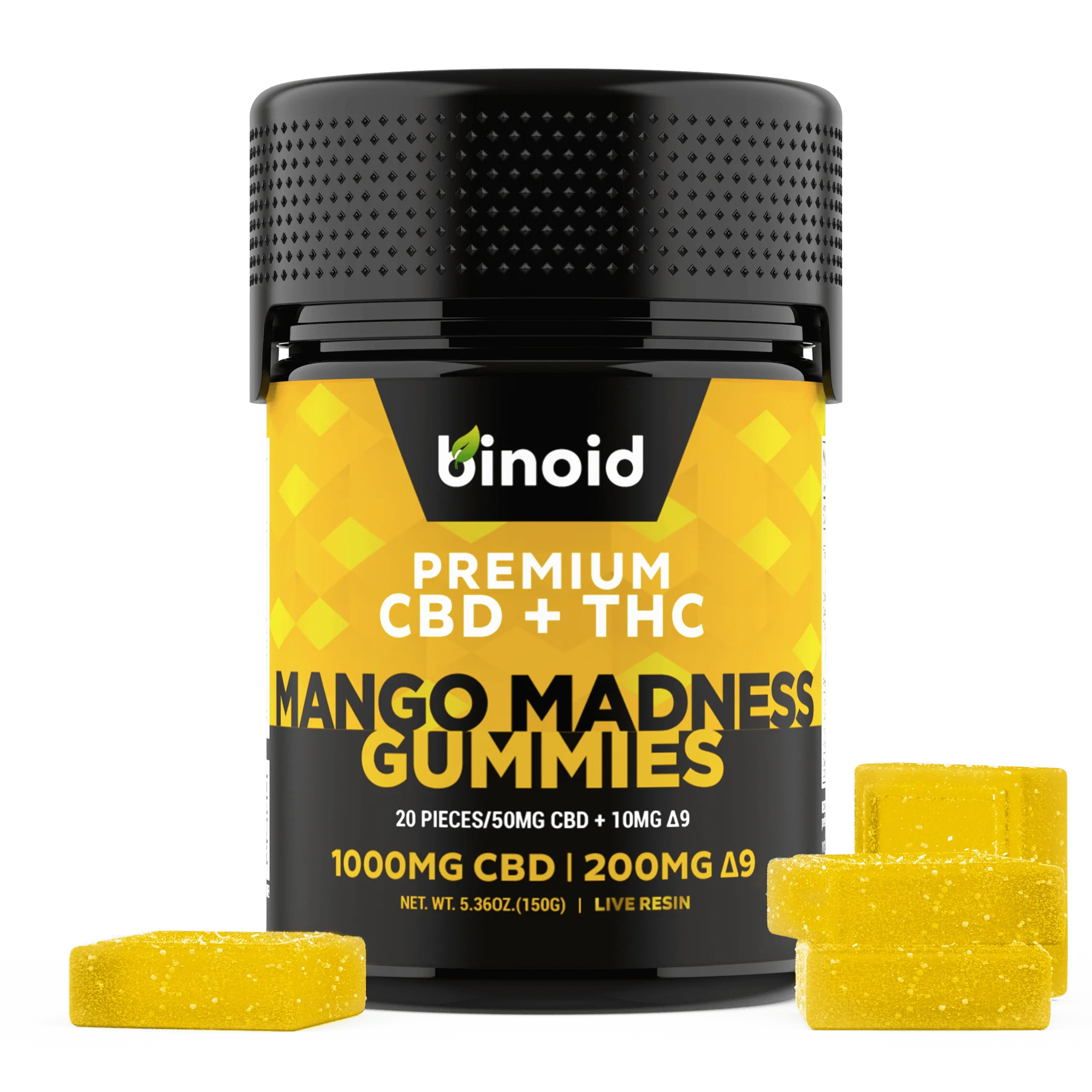 Binoid CBD Delta 9 THC Gummies – Mango Madness - cbd-gummies-and-edibles isolate spectrum