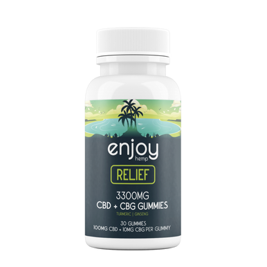CBD Gummies For Relief - Full Spectrum CBD + CBG + Turmeric + Ginseng