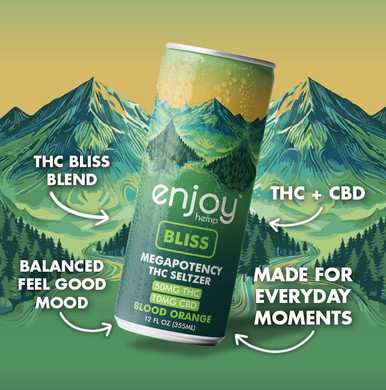 50mg THC + 10mg CBD Bliss Seltzer | Blood Orange