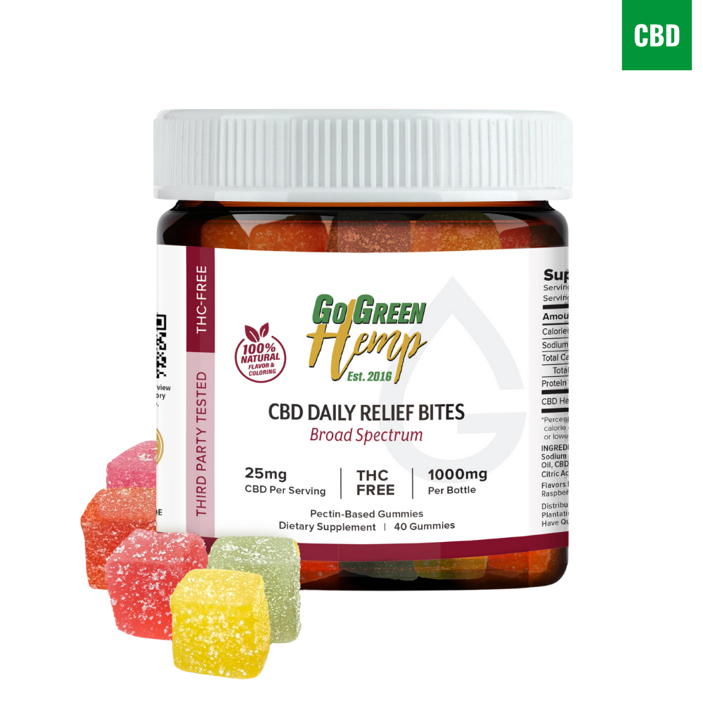 CBD Daily Relief Bite Gummies 1000mg