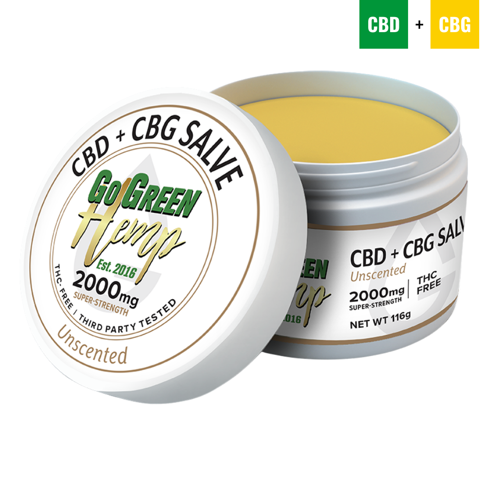 CBG + CBD Unscented Balm Salve 2000mg