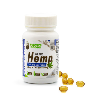 CBD Isolate Softgels - 30 CT - 25MG Per Capsule